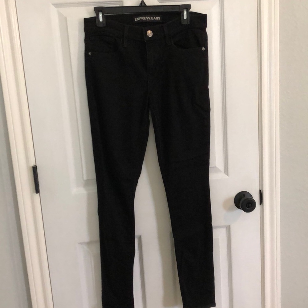 Express Black Jean Mid-Rise Leggings